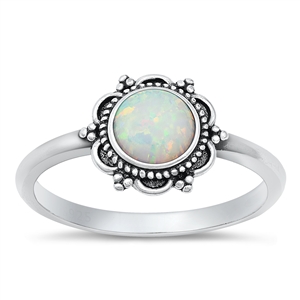 Silver Lab Opal Ring