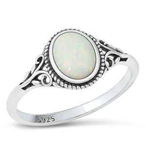 Silver Lab Opal Ring