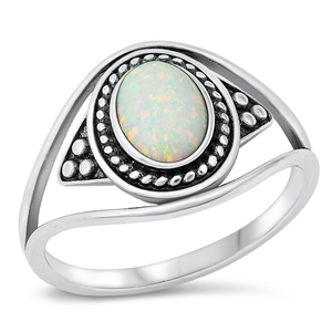 Silver Lab Opal Ring