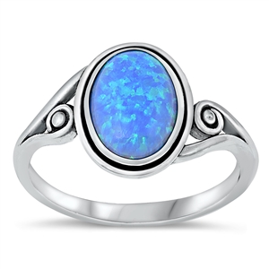 Silver Lab Opal Ring