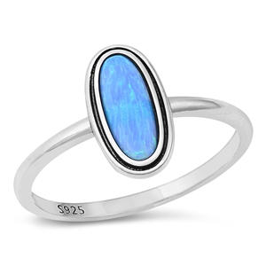 Silver Lab Opal Ring