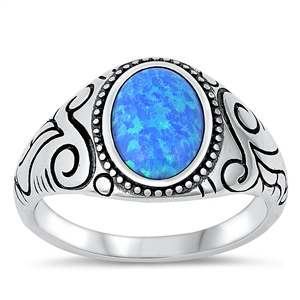 Silver Lab Opal Ring