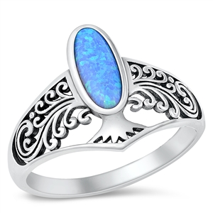 Silver Lab Opal Ring