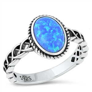 Silver Lab Opal Ring