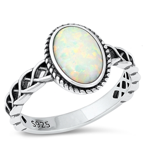 Silver Lab Opal Ring