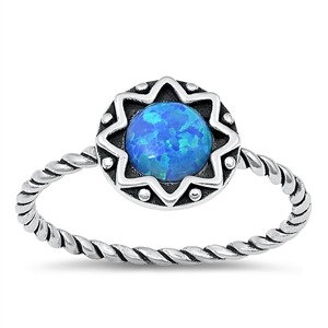 Silver Lab Opal Ring