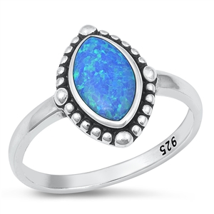 Silver Lab Opal Ring