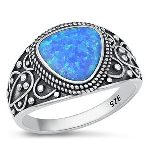 Silver Lab Opal Ring