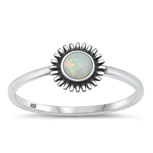 Silver Lab Opal Ring