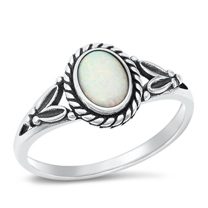 Silver Lab Opal Ring