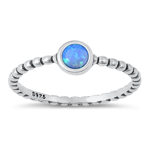 Silver Lab Opal Ring