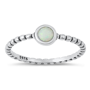 Silver Lab Opal Ring