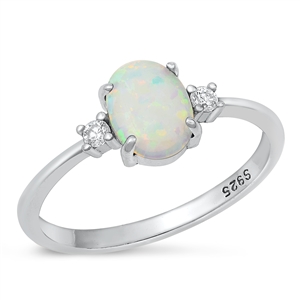 Silver Lab Opal Ring