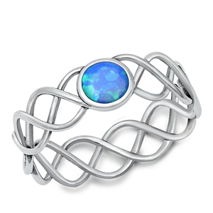 Silver Lab Opal Ring