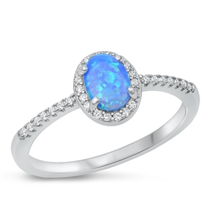 Silver Lab Opal Ring