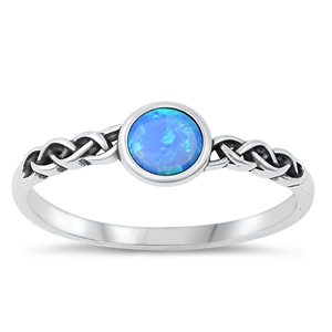 Silver Lab Opal Ring