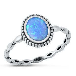 Silver Lab Opal Ring