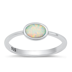 Silver Lab Opal Ring