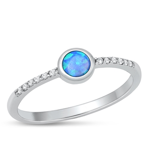 Silver Lab Opal Ring