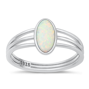 Silver Lab Opal Ring