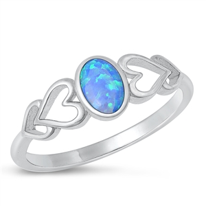 Silver Lab Opal Ring