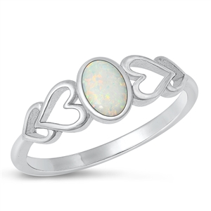 Silver Lab Opal Ring