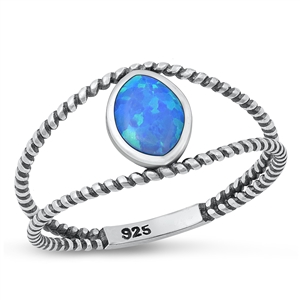 Silver Lab Opal Ring