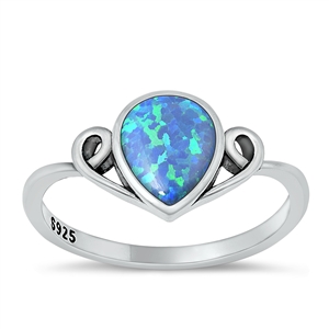 Silver Lab Opal Ring