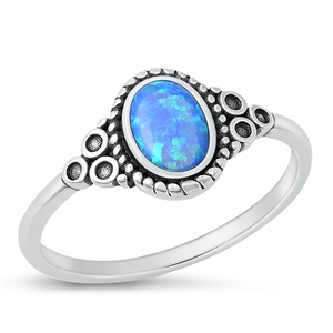 Silver Lab Opal Ring