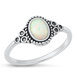 Silver Lab Opal Ring