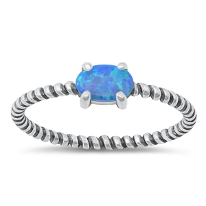 Silver Lab Opal Ring