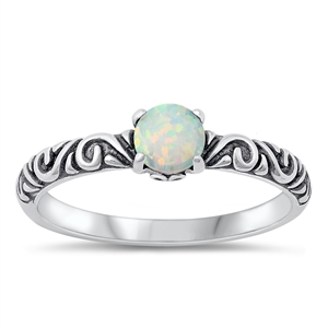 Silver Lab Opal Ring