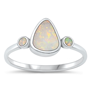 Silver Lab Opal Ring