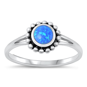 Silver Lab Opal Ring