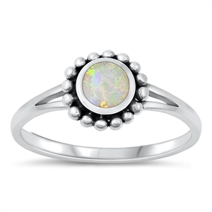 Silver Lab Opal Ring