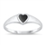 Silver Stone Ring - Heart