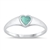 Silver Stone Ring - Heart