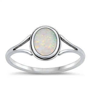 Silver Lab Opal Ring