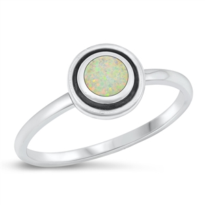 Silver Lab Opal Ring