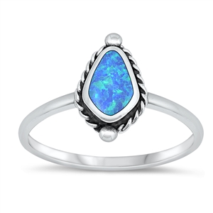 Silver Lab Opal Ring