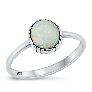 Silver Lab Opal Ring