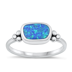 Silver Lab Opal Ring