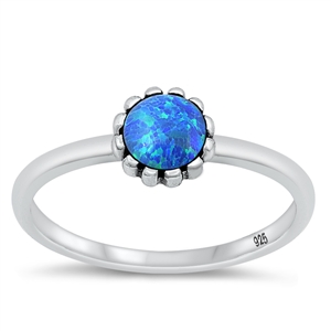 Silver Lab Opal Ring