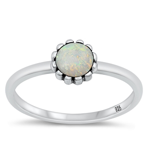 Silver Lab Opal Ring