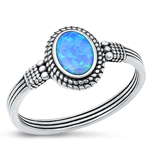 Silver Lab Opal Ring