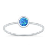 Silver Lab Opal Ring