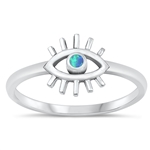Silver Lab Opal Ring - Eye