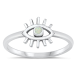 Silver Lab Opal Ring - Eye