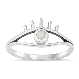 Silver Lab Opal Ring