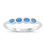 Silver  Lab Opal Ring